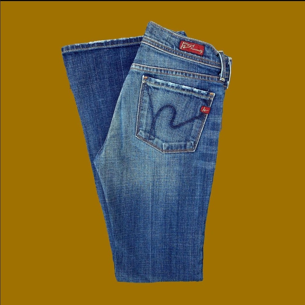 citizen of humanity low rise flare leg